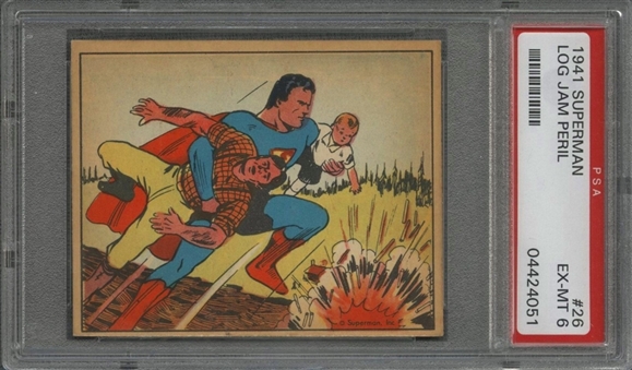 1940 R145 Gum, Inc. "Superman" #26 "Log Jam Peril" - PSA EX-MT 6